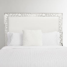 Load image into Gallery viewer, Wellington White Leatherette Bed (King size) - Furniture Depot