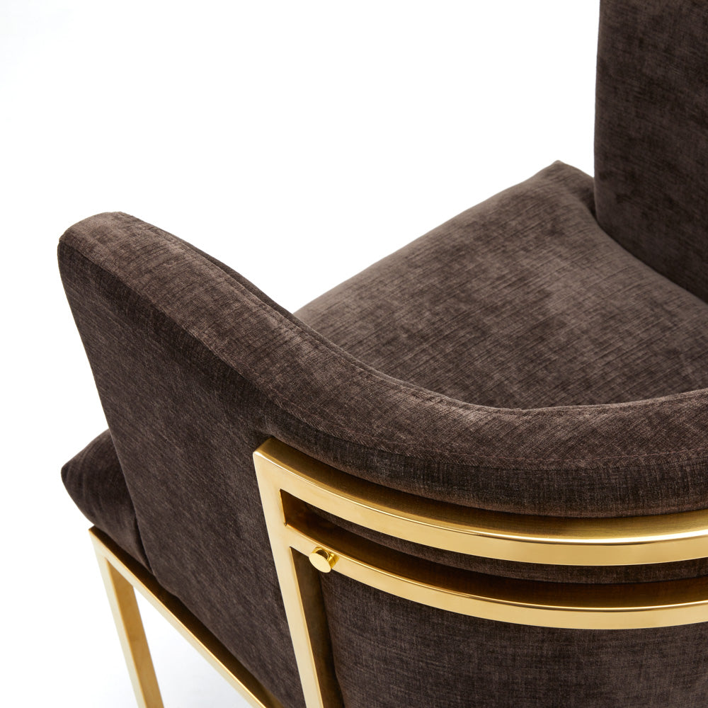 Theo Chair Java Chocolate Fabric - Furniture Depot