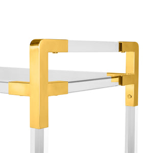 Esme Gold Bar Cart - Furniture Depot