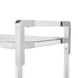 Esme Polished Steel Bar Cart - Furniture Depot