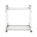 Esme Polished Steel Bar Cart - Furniture Depot