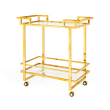 Load image into Gallery viewer, DORSEY Gold Steel Bar Cart - Furniture Depot