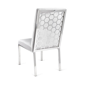 Riley Chair (Grey Velvet) - Furniture Depot