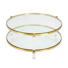 Load image into Gallery viewer, PALOMA COFFEE TABLE (BRUSHED GOLD STEEL) - Furniture Depot