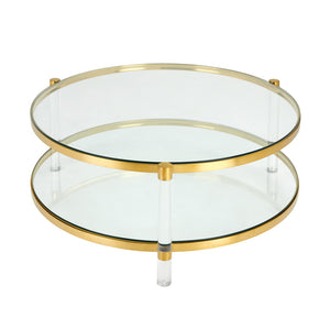 PALOMA COFFEE TABLE (BRUSHED GOLD STEEL) - Furniture Depot