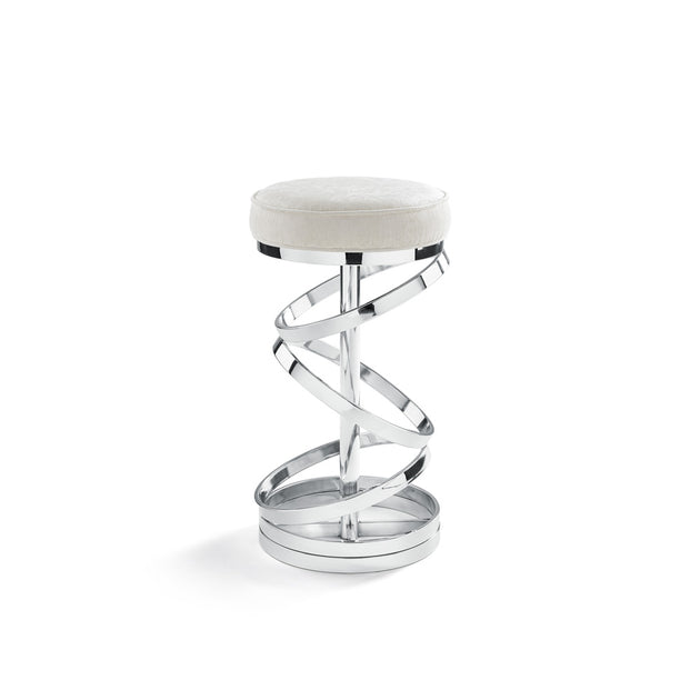 Glam counter stool (Ivory linen) - Furniture Depot