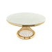 Bailey Gold Dining Table MARBLE TOP - Furniture Depot