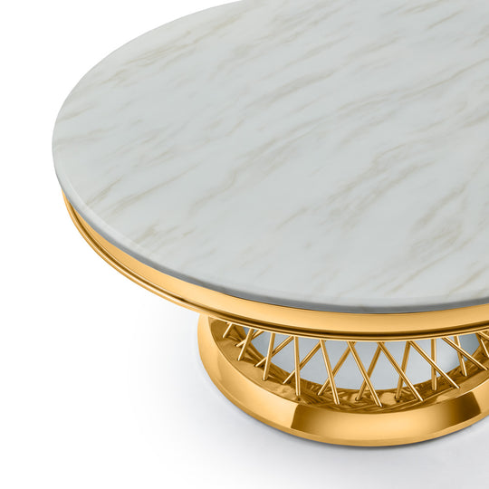 Bailey Gold Coffee Table Polished Gold - Furniture Depot