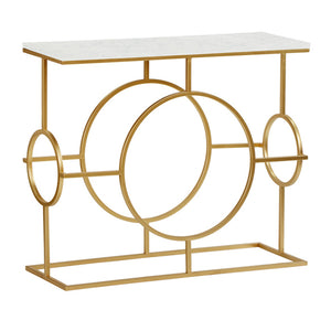 Harrison Console Table (White Marble) - Furniture Depot