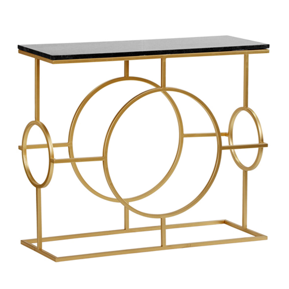 Harrison Console Table (Black Marble) - Furniture Depot