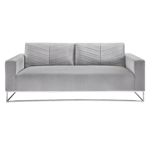 Franklin Sofa (Grey Velvet) - Furniture Depot