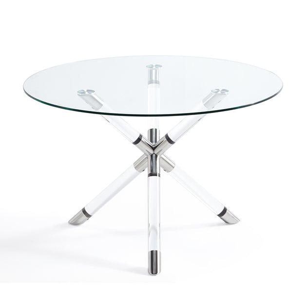 PALOMA DINING TABLE - SILVER - Furniture Depot