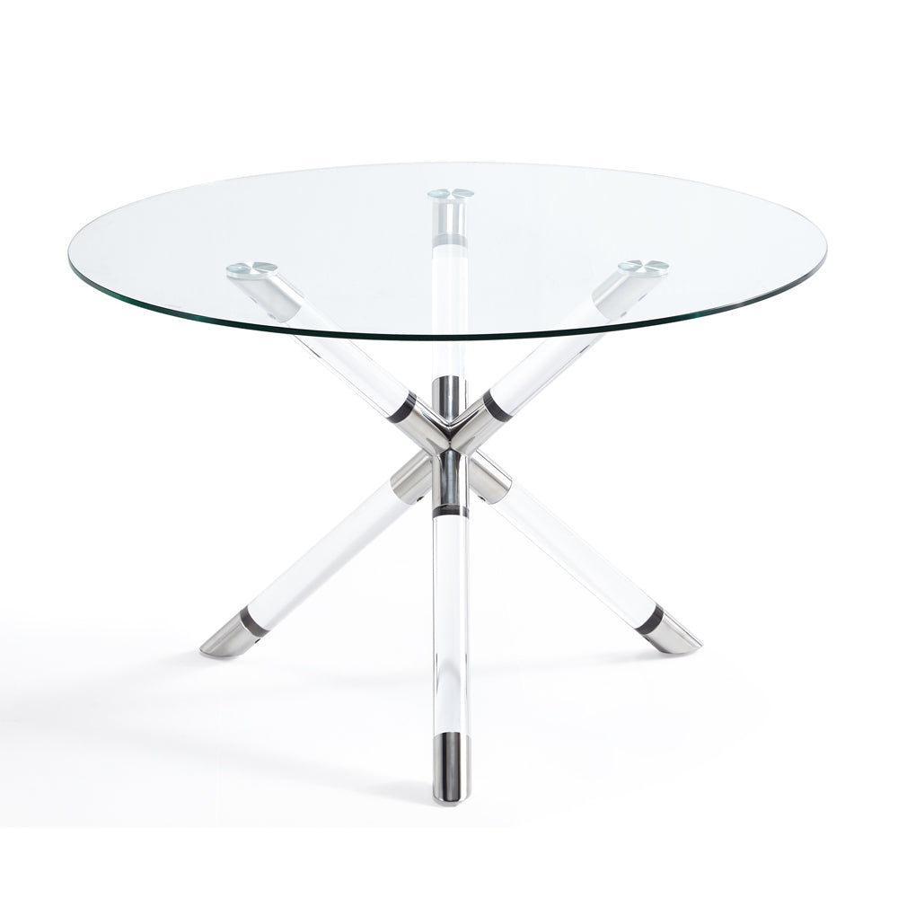 PALOMA DINING TABLE - SILVER - Furniture Depot