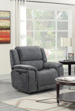 Washington Power Recliner Collection - Grey Fabric - Furniture Depot