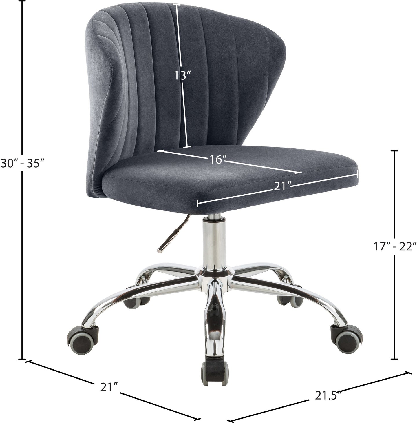 Finley Velvet Office Chair - Furniture Depot