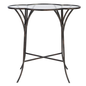 Adhira Glass Accent Table Black