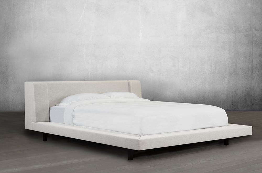 R-176 Platform Bed - Off White - Furniture Depot (4845883850854)