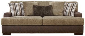 Alesbury Chocolate 4 Pc. Sofa, Loveseat, Chair And A Half, Ottoman