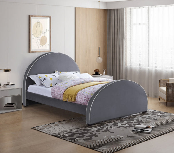 Brody Velvet Bed - Furniture Depot