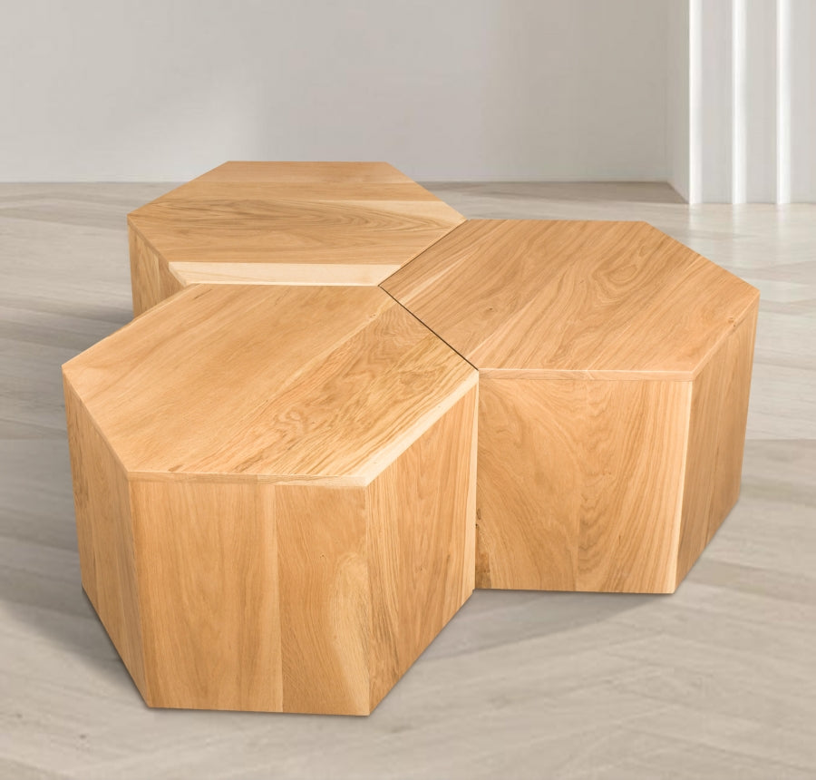 Eternal Natural 3PC Coffee Table - Furniture Depot