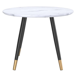 Emery Round Dining Table in White - Furniture Depot