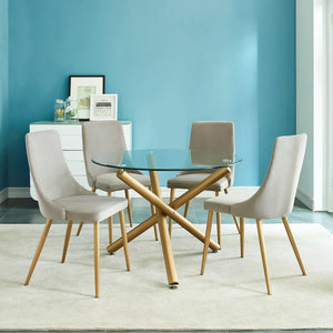 CARMILLA-DINING TABLE-GOLD - Furniture Depot
