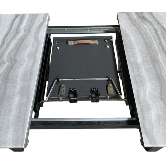 Gavin Dining Table with Extension in Black - Furniture Depot