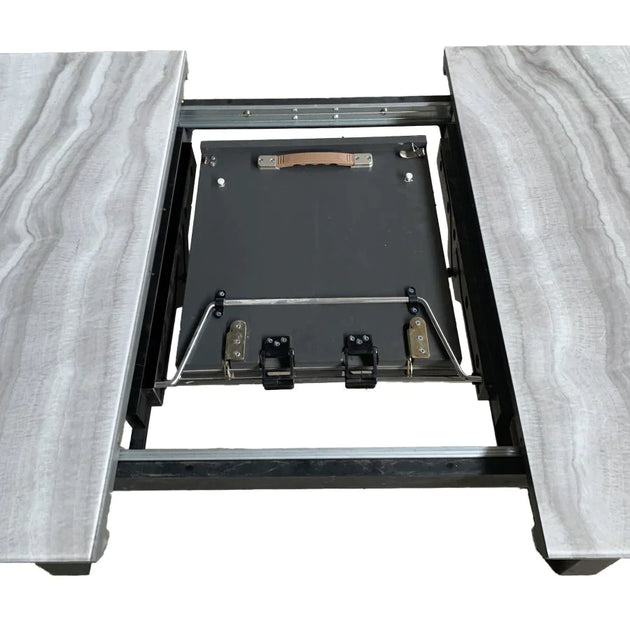 Gavin Dining Table with Extension in Black - Furniture Depot