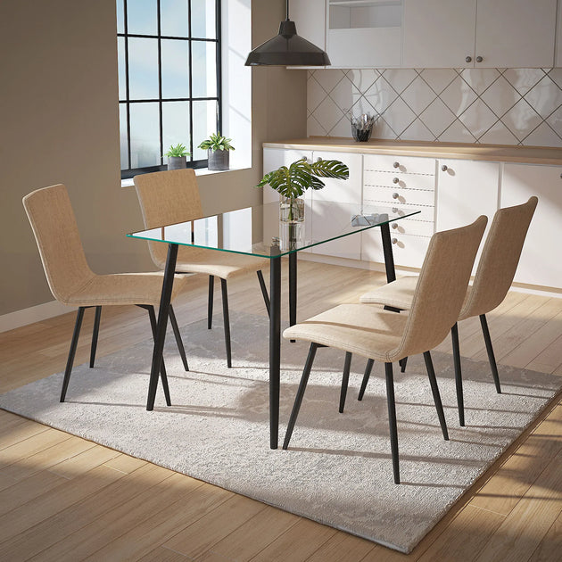 Abbot Rectangular Dining Table in Black - Furniture Depot