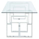 Eros Rectangular Dining Table in Silver - Furniture Depot