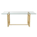 Eros Rectangular Dining Table in Gold - Furniture Depot