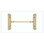 Eros Rectangular Dining Table in Gold - Furniture Depot