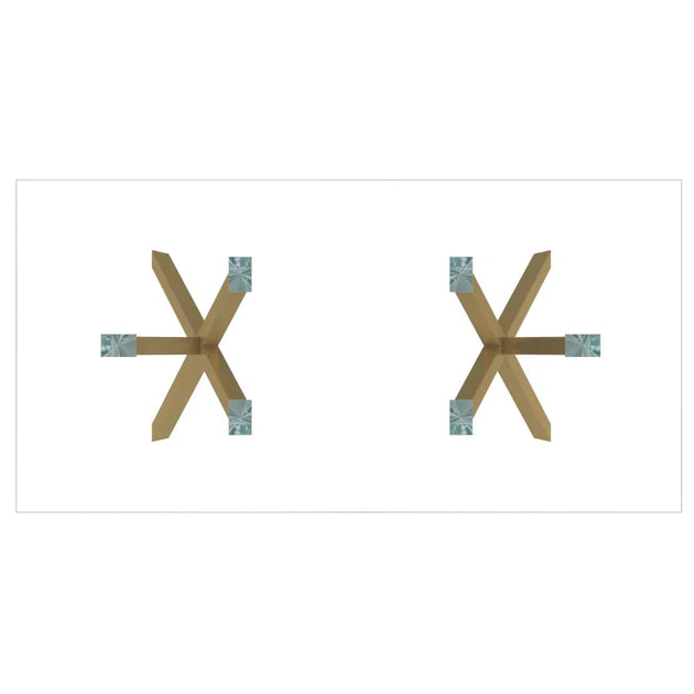 Stark Dining Table in Gold - Furniture Depot