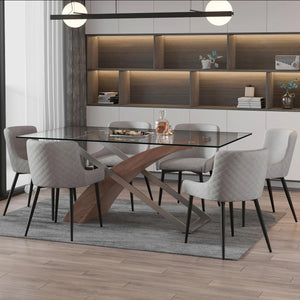 Veneta Rectangular Dining Table in Walnut - Furniture Depot
