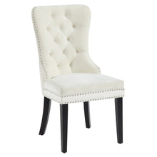 Load image into Gallery viewer, Rizzo Side Chair, set of 2 in Ivory Velvet - Furniture Depot