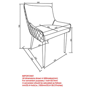 BIANCA-SIDE CHAIR-BEIGE/BLACK LEG (SET OF 2) - Furniture Depot