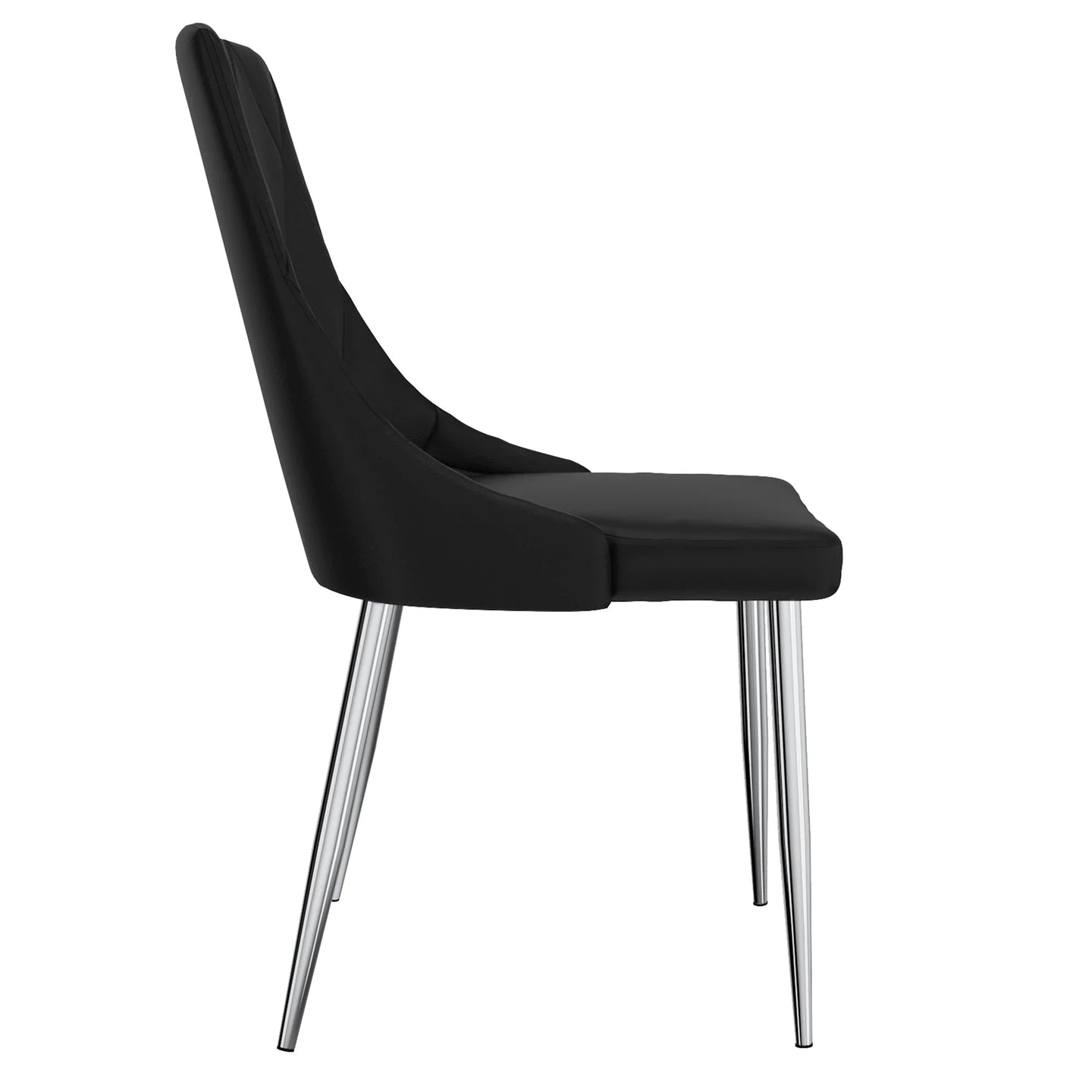 Devo Side Chair, set of 2 in Black - Furniture Depot