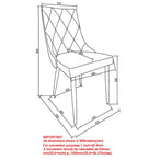 Devo Side Chair, set of 2 in Black - Furniture Depot