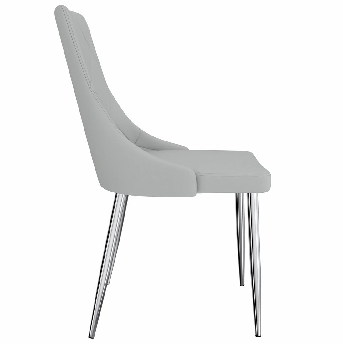 Devo Side Chair, set of 2 in Light Grey - Furniture Depot