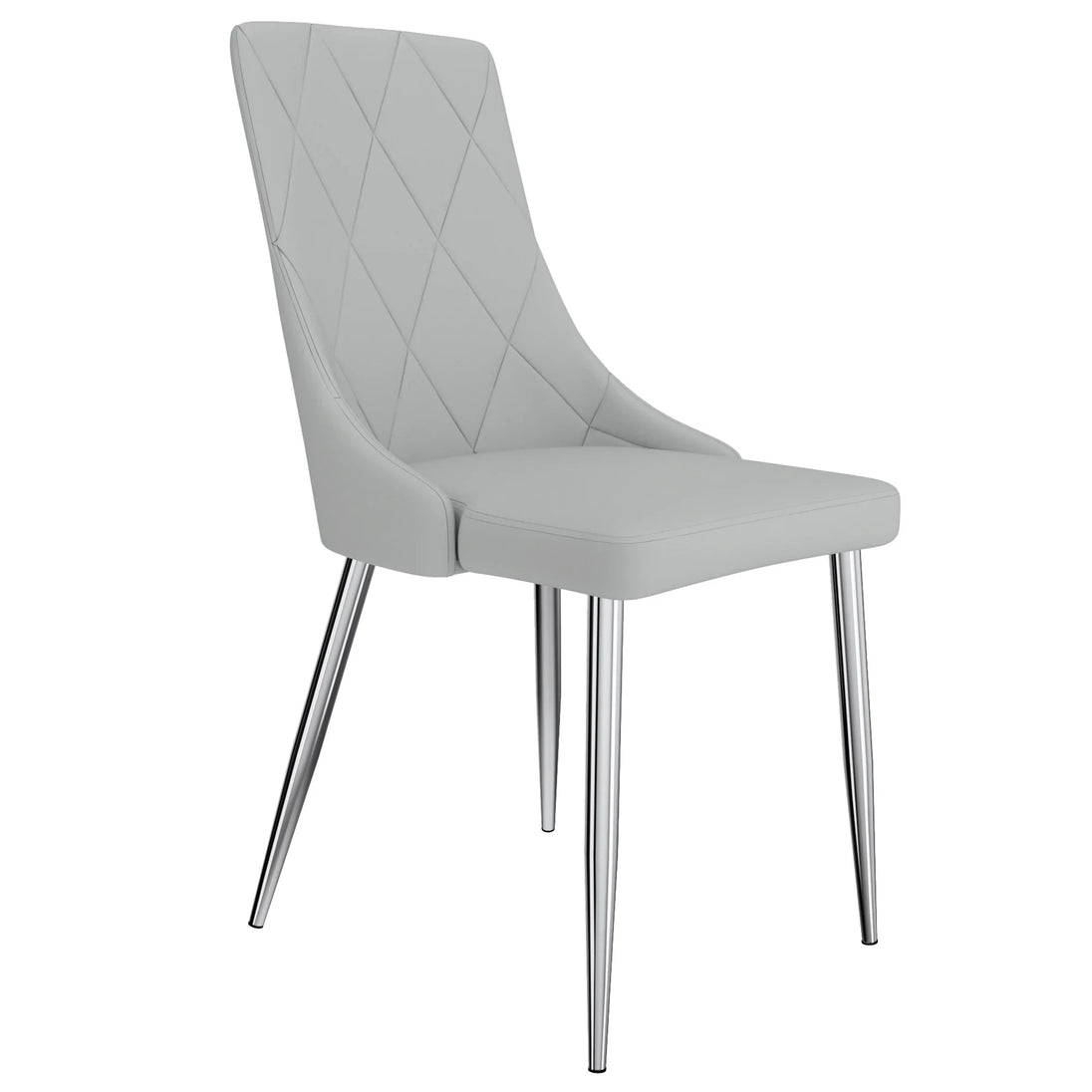 Devo Side Chair, set of 2 in Light Grey - Furniture Depot