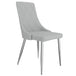 Devo Side Chair, set of 2 in Light Grey - Furniture Depot