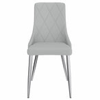 Devo Side Chair, set of 2 in Light Grey - Furniture Depot
