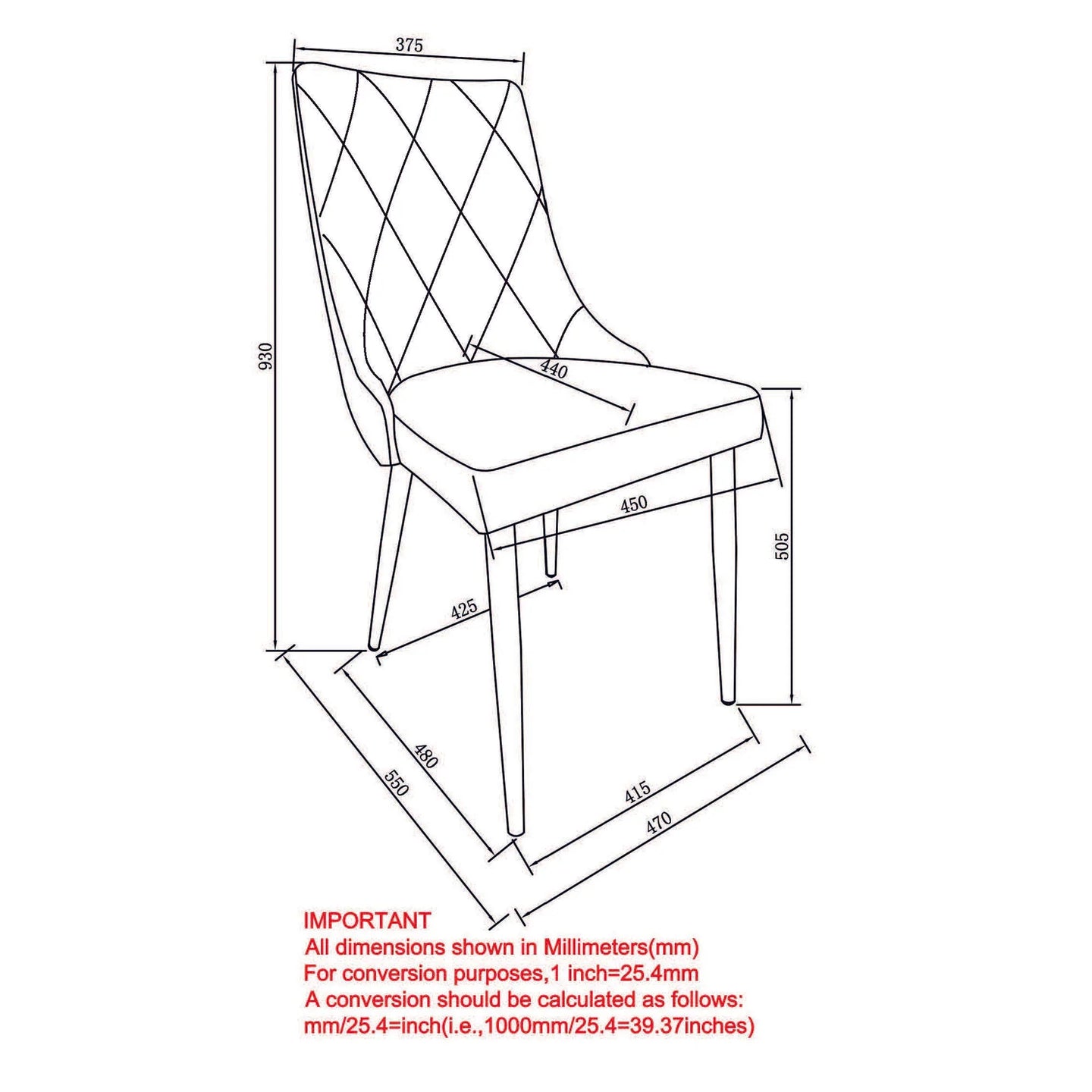 Devo Side Chair, set of 2 in Light Grey - Furniture Depot