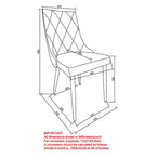 Devo Side Chair, set of 2 in Light Grey - Furniture Depot