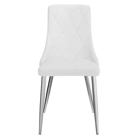 Devo Side Chair, set of 2 in White - Furniture Depot