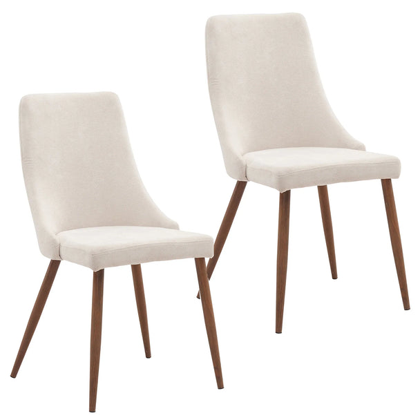 Cora Side Chair, set of 2 in Beige - Furniture Depot