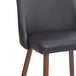 Cora Side Chair, set of 2 in Black Faux Leather - Furniture Depot