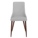Cora Side Chair, set of 2 in Light Grey Faux Leather - Furniture Depot