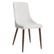 Cora Side Chair, set of 2 in White Faux Leather - Furniture Depot