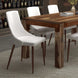 Cora Side Chair, set of 2 in White Faux Leather - Furniture Depot